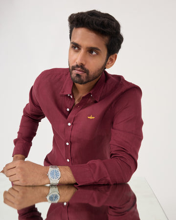 BURGUNDY SHIRT